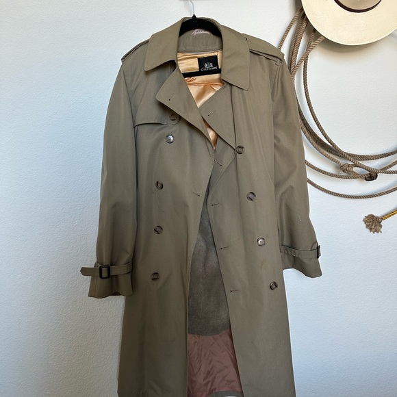 Stafford Olive Trench Coat - Picture 1 of 7